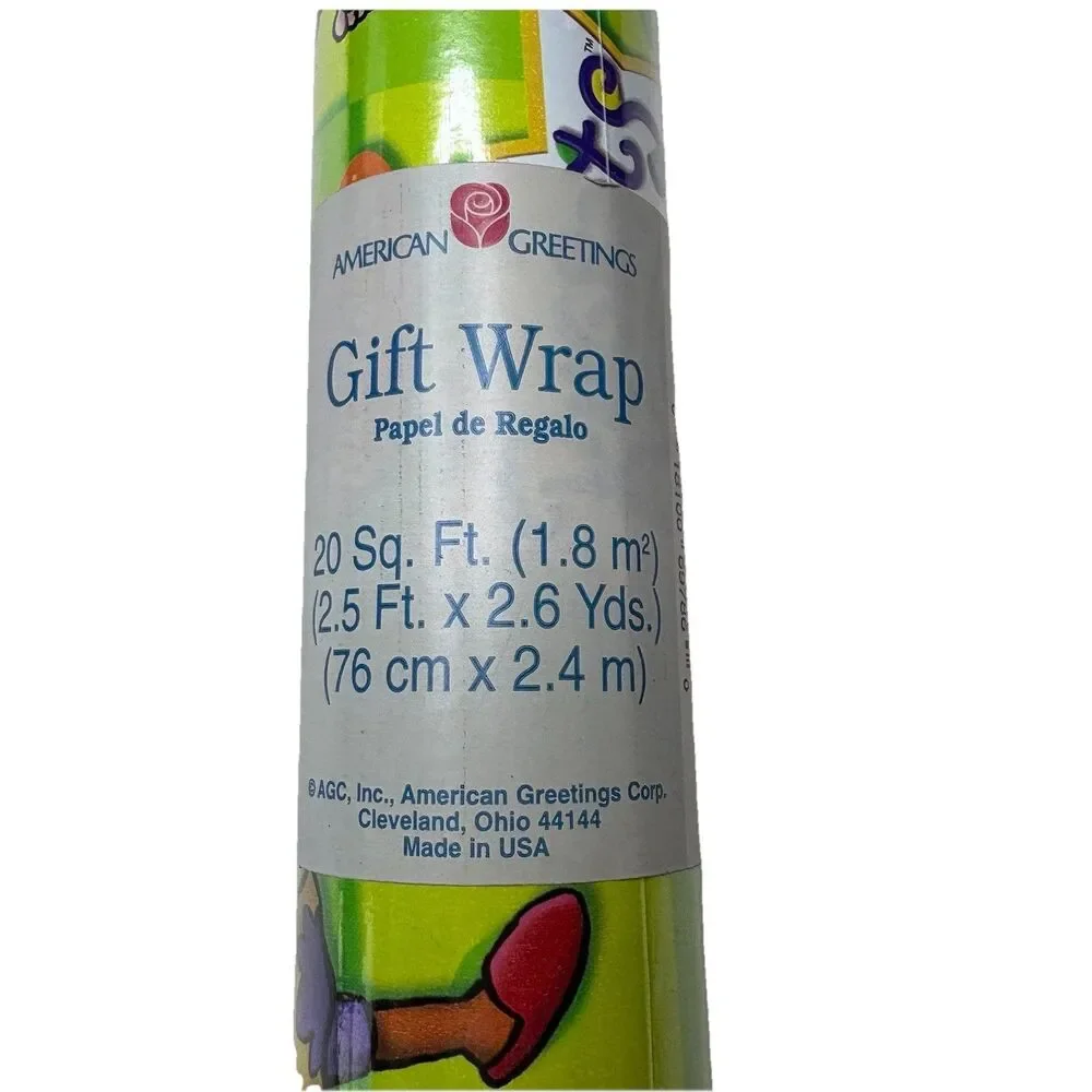 Rugrats Wrapping Paper Roll 20 SQFT 90's Nickelodeon Cartoon American Greetings